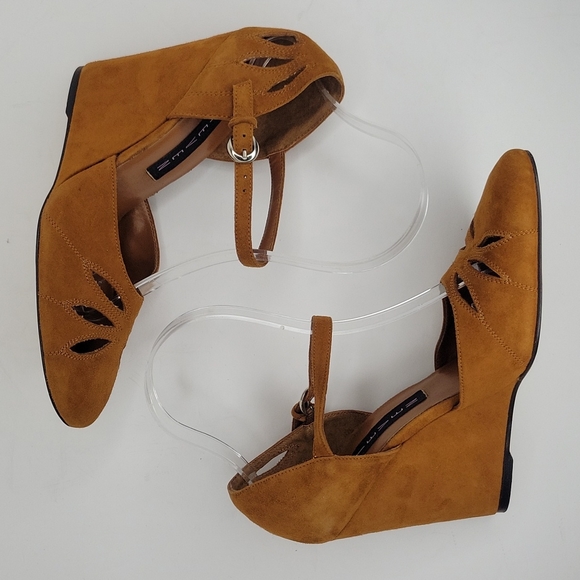 STEVEN by Steve Madden High Wedge Heel Suede Mary Janes 7M NWOT - Picture 7 of 14